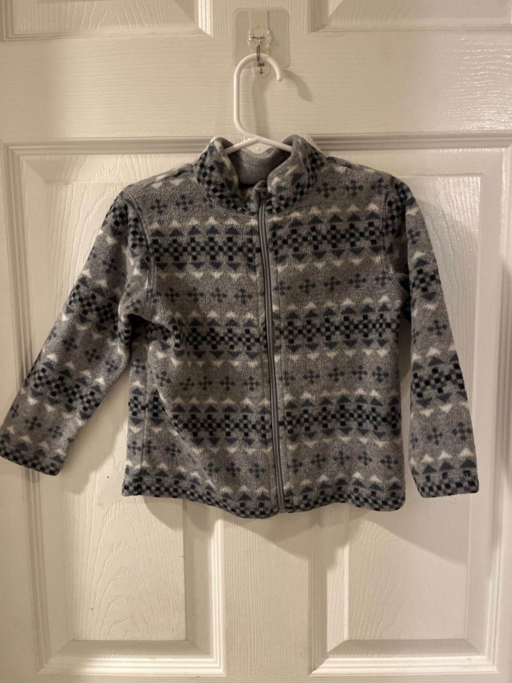 Toughskins Baby 24M Gray Fair Isle Fleece Full Zip Jacket